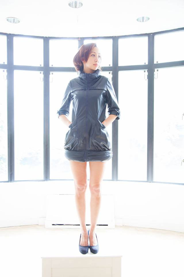 Kai Leather Princess-Neck Long Moto Jacket - Dejavu NYC
