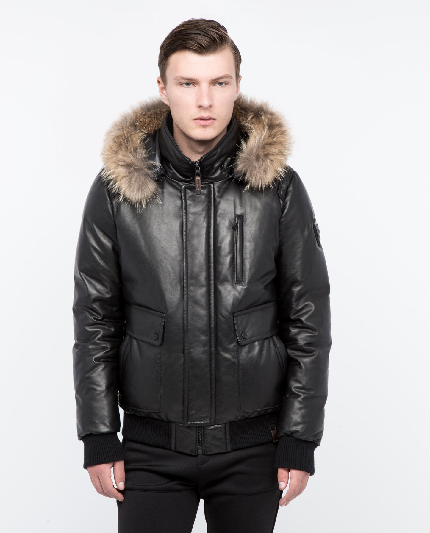Gall Leather Bomber Jacket - Dejavu NYC