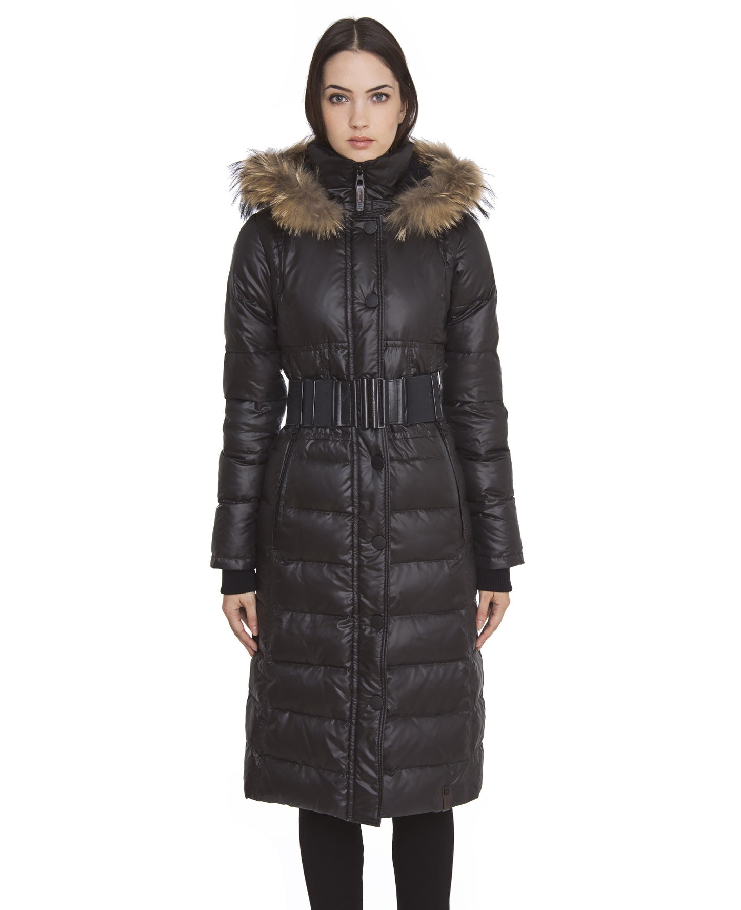 Genie Hooded Down Coat With Fur Trim - Dejavu NYC