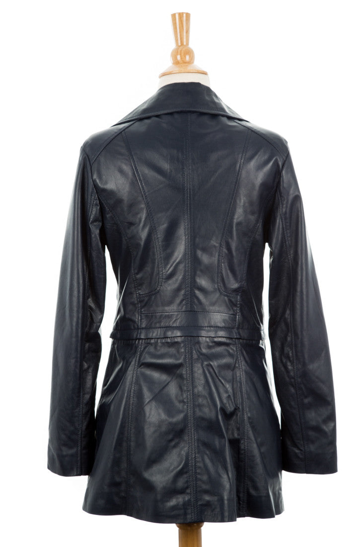 Vena Leather Convertible Trench/Biker Jacket - Dejavu NYC