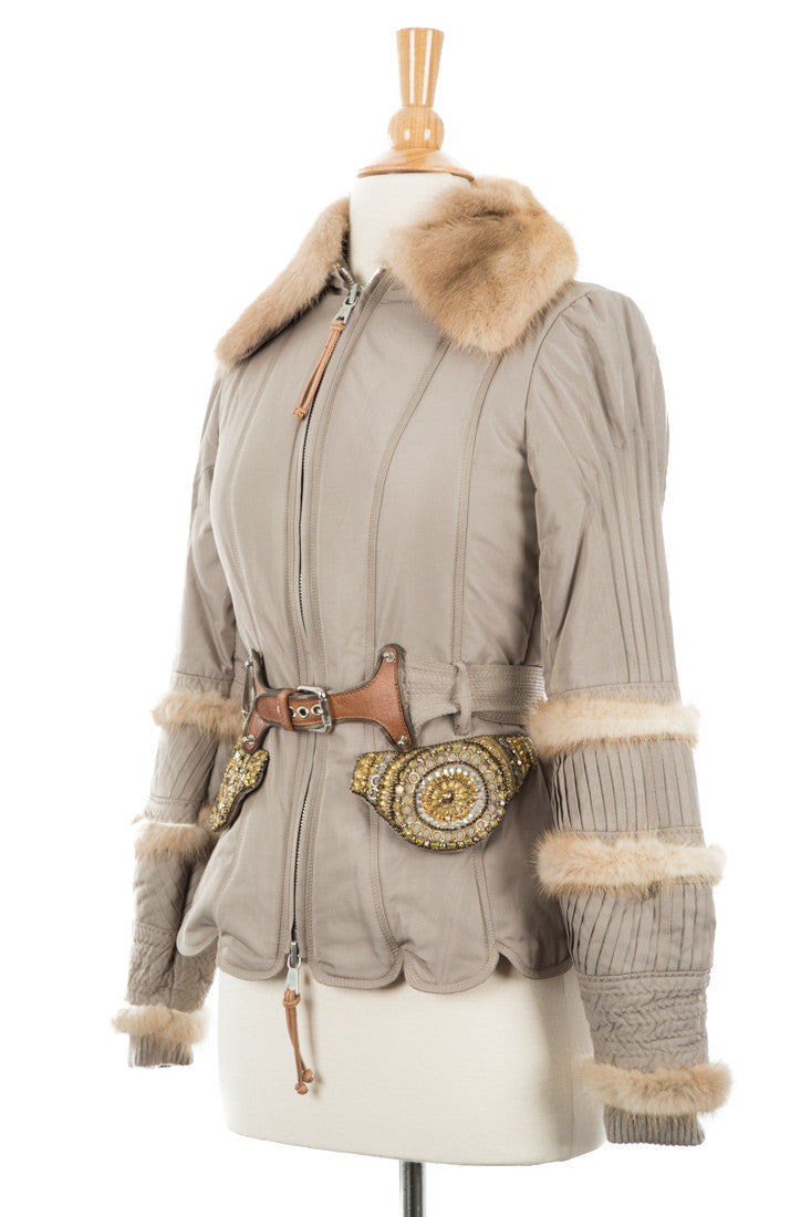 Tasche Jacket With Fur Trim - Dejavu NYC