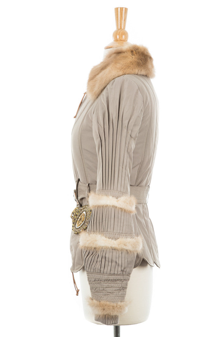 Tasche Jacket With Fur Trim - Dejavu NYC