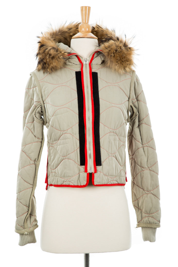 Corto Jacket With Fur Trim - Dejavu NYC
