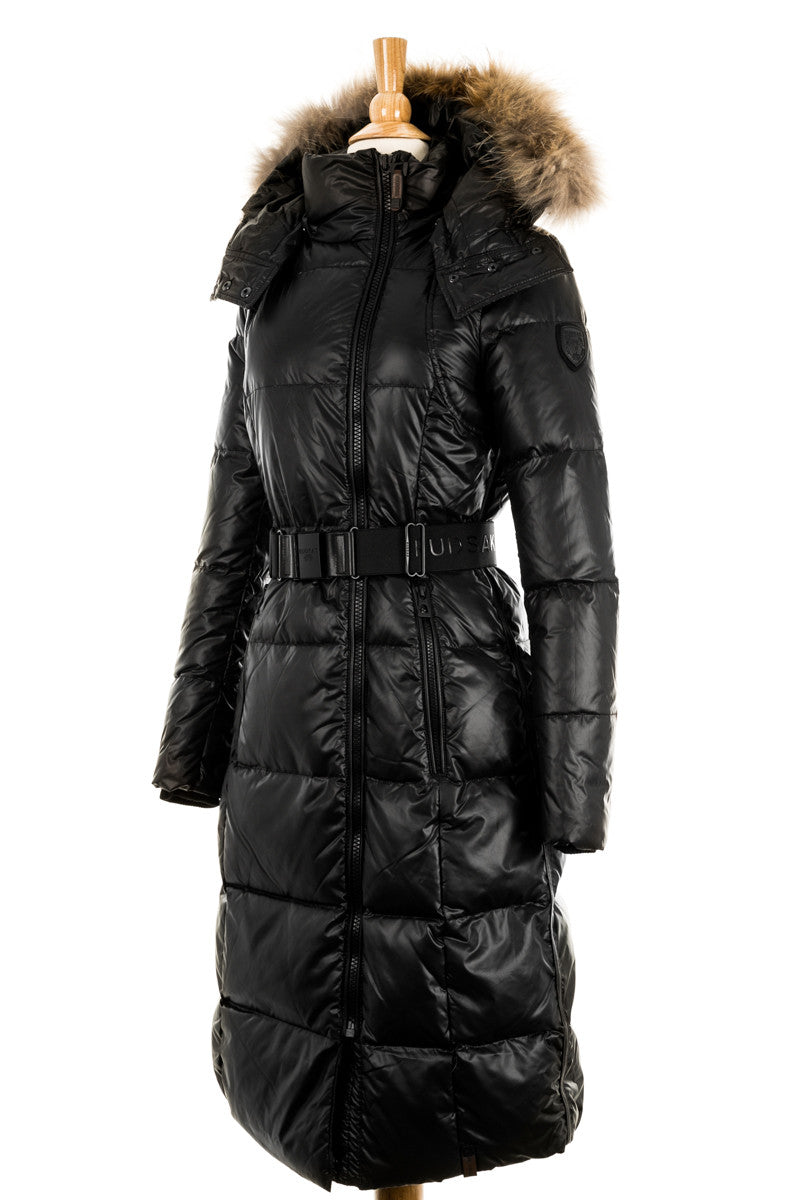 Colima Hooded Down Jacket With Fur Trim - Dejavu NYC
