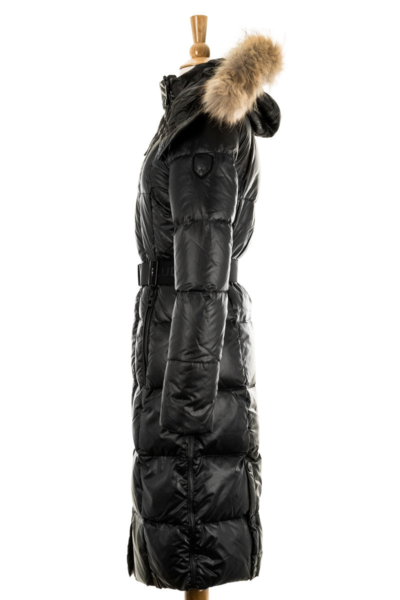 Colima Hooded Down Jacket With Fur Trim - Dejavu NYC