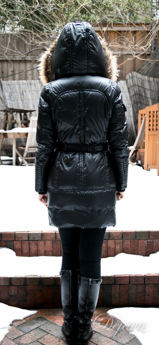 Geller Down Jacket With Fur Trim - Dejavu NYC
