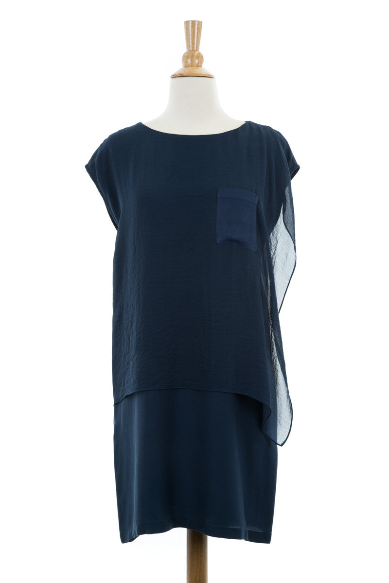 Lefto Georgette Crepe Dress - Dejavu NYC