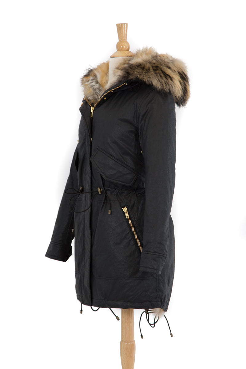 Luxe Limelight Jacket with Fur - Dejavu NYC