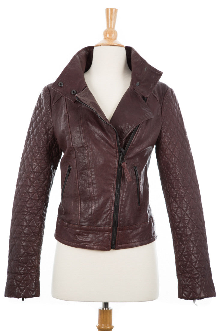 Jimmie Distressed Leather Biker Jacket - Dejavu NYC