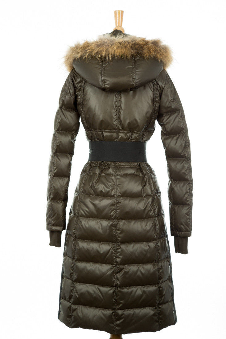 Genie Hooded Down Coat With Fur Trim - Dejavu NYC