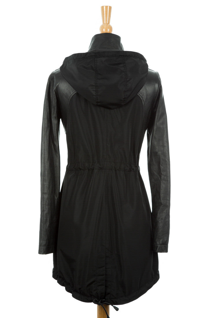Kiara Leather Sleeved Memory Jacket - Dejavu NYC