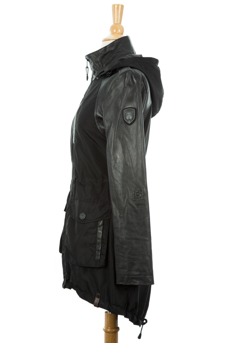 Kiara Leather Sleeved Memory Jacket - Dejavu NYC