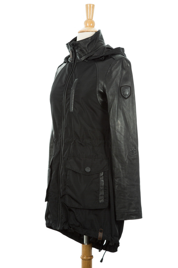 Kiara Leather Sleeved Memory Jacket - Dejavu NYC
