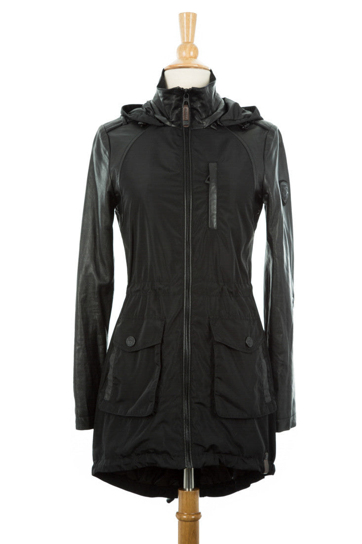 Kiara Leather Sleeved Memory Jacket - Dejavu NYC