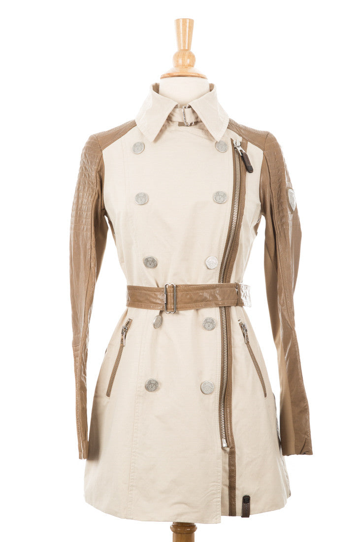 Marjorie Asymmetrical Trench Coat - Dejavu NYC