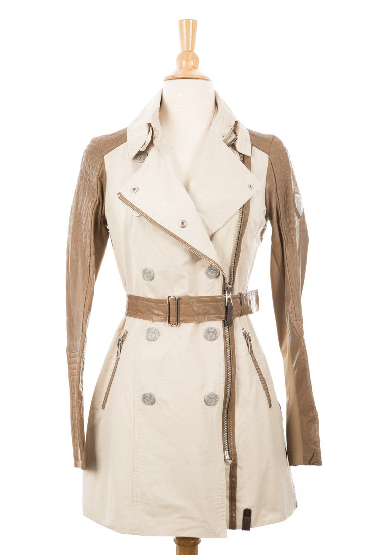 Marjorie Asymmetrical Trench Coat - Dejavu NYC