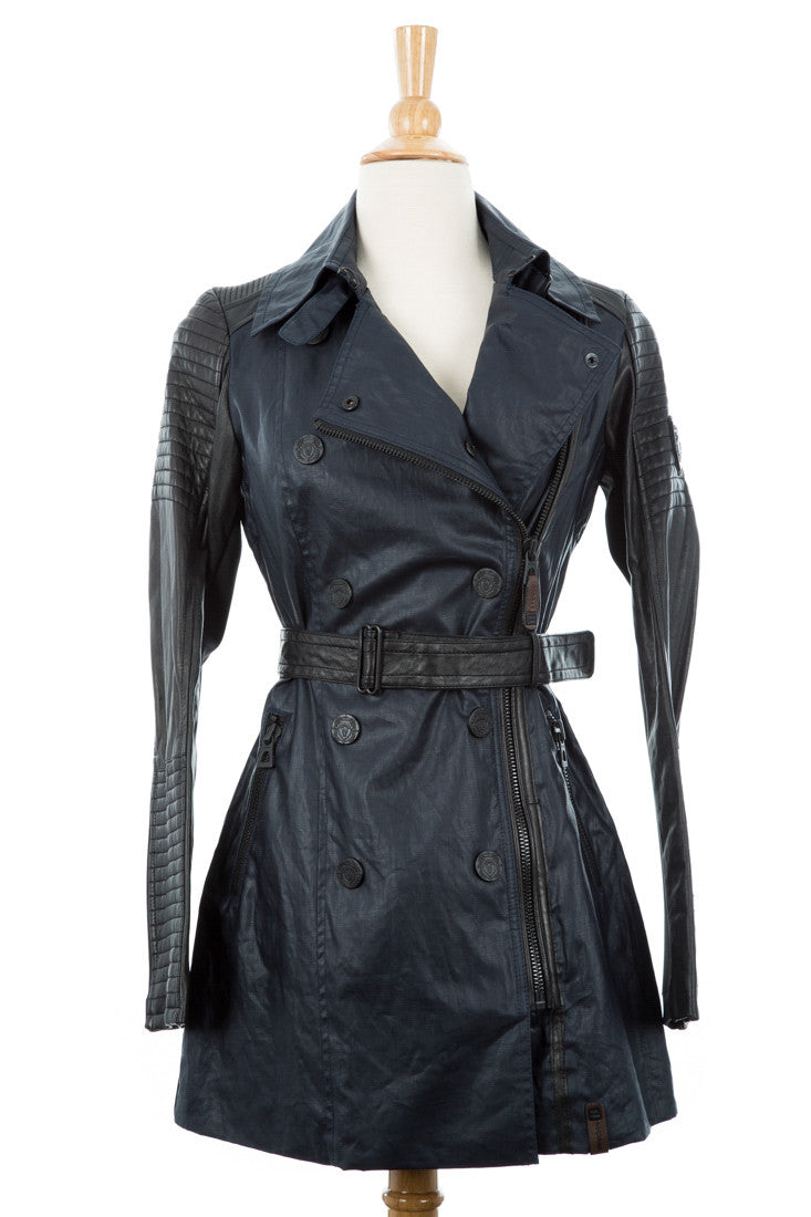 Marjorie Asymmetrical Trench Coat - Dejavu NYC