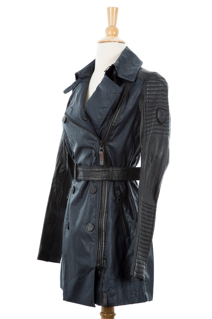 Marjorie Asymmetrical Trench Coat - Dejavu NYC