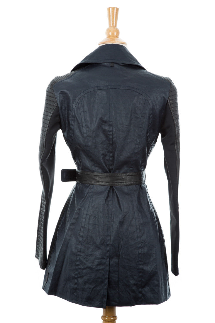Marjorie Asymmetrical Trench Coat - Dejavu NYC
