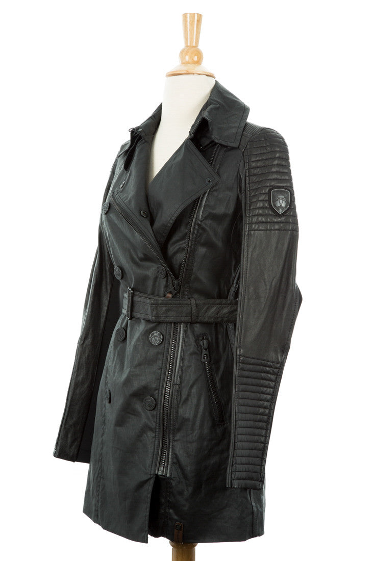 Marjorie Asymmetrical Trench Coat - Dejavu NYC