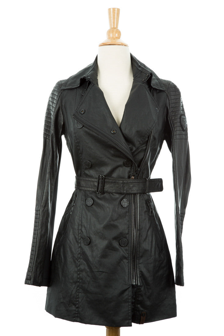 Marjorie Asymmetrical Trench Coat - Dejavu NYC