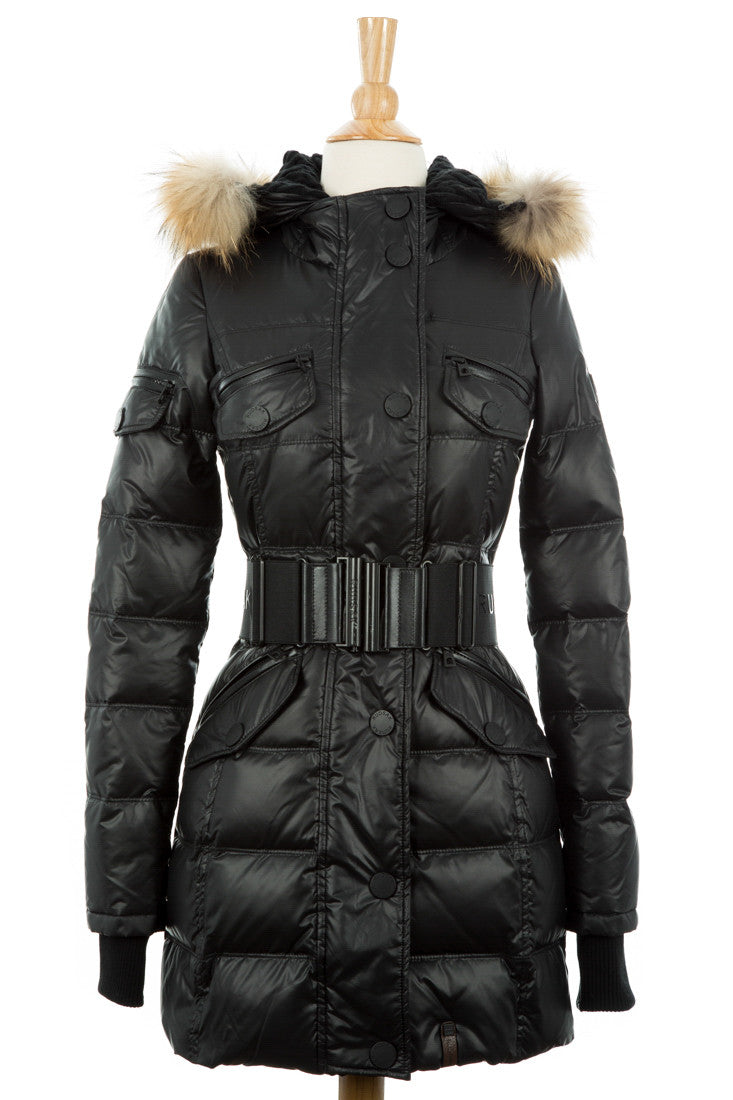 Gloria Puffer Coat With Fur Trim - Dejavu NYC
