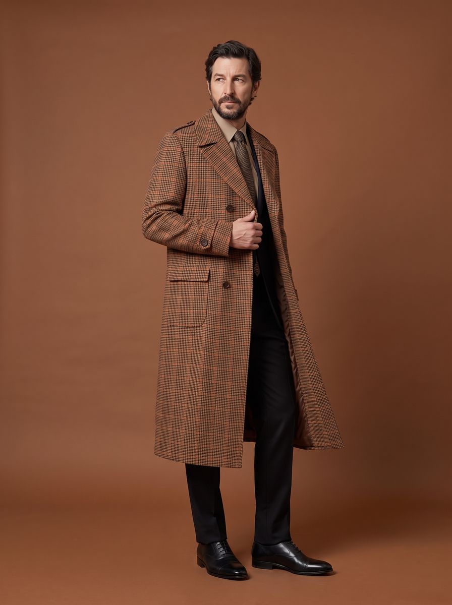 The Rockefeller custom overcoat — 26AWMCO204, fabric DEB5117 — view 1