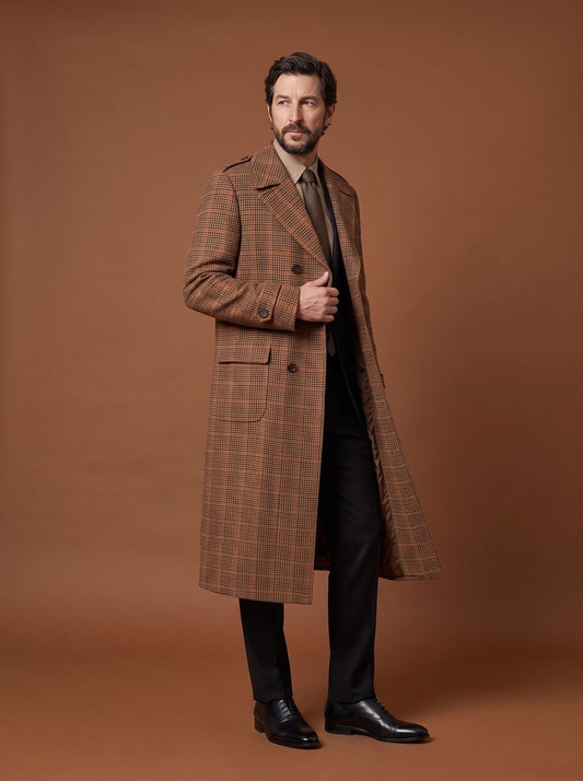 The Rockefeller custom overcoat — 26AWMCO204, fabric DEB5117 — view 1