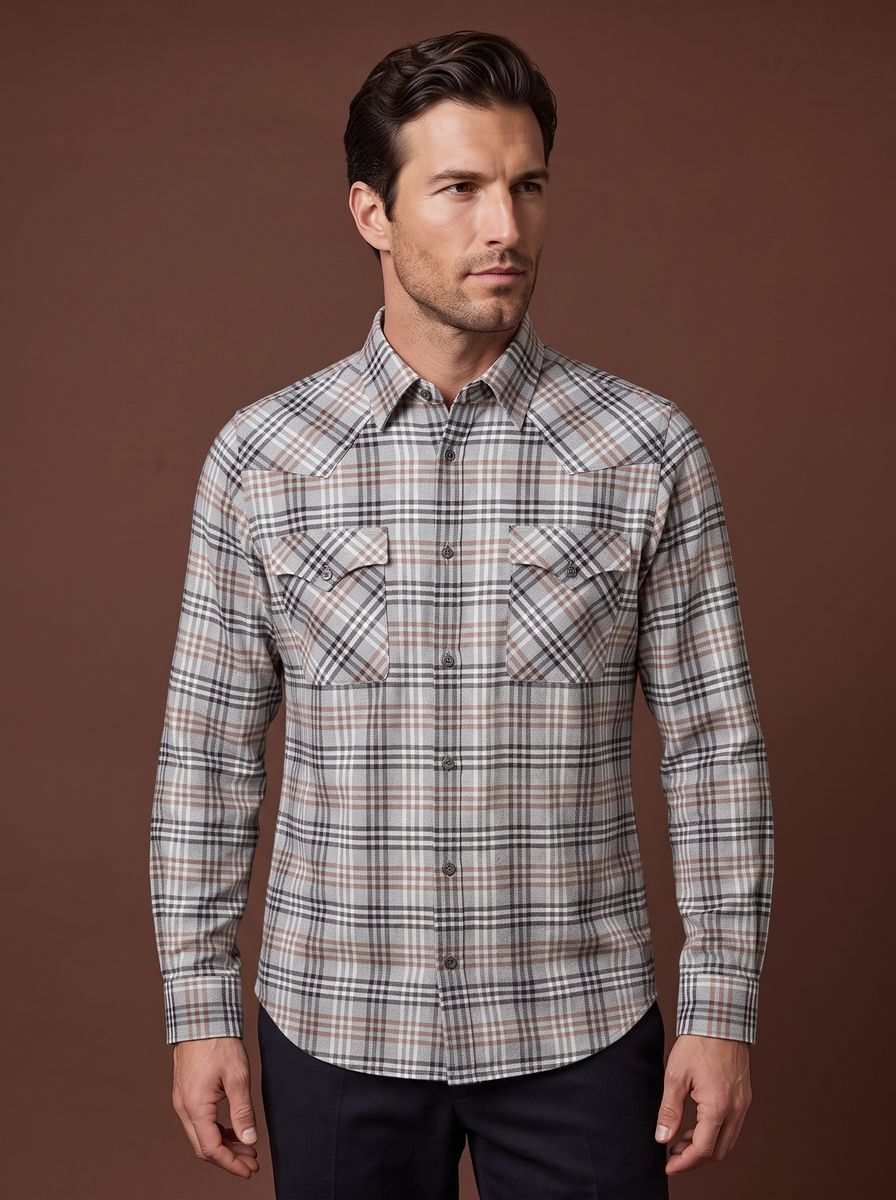 The Tudor City custom shirt — 26AWMSH201, fabric SAX161A — view 1