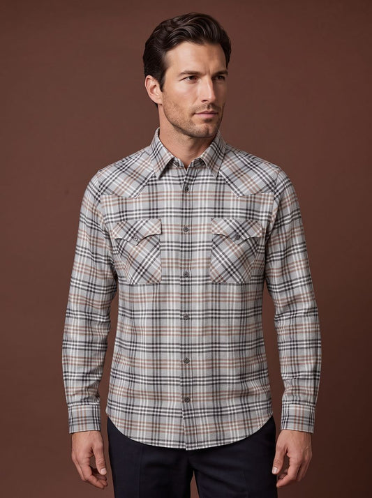 The Tudor City custom shirt — 26AWMSH201, fabric SAX161A — view 1