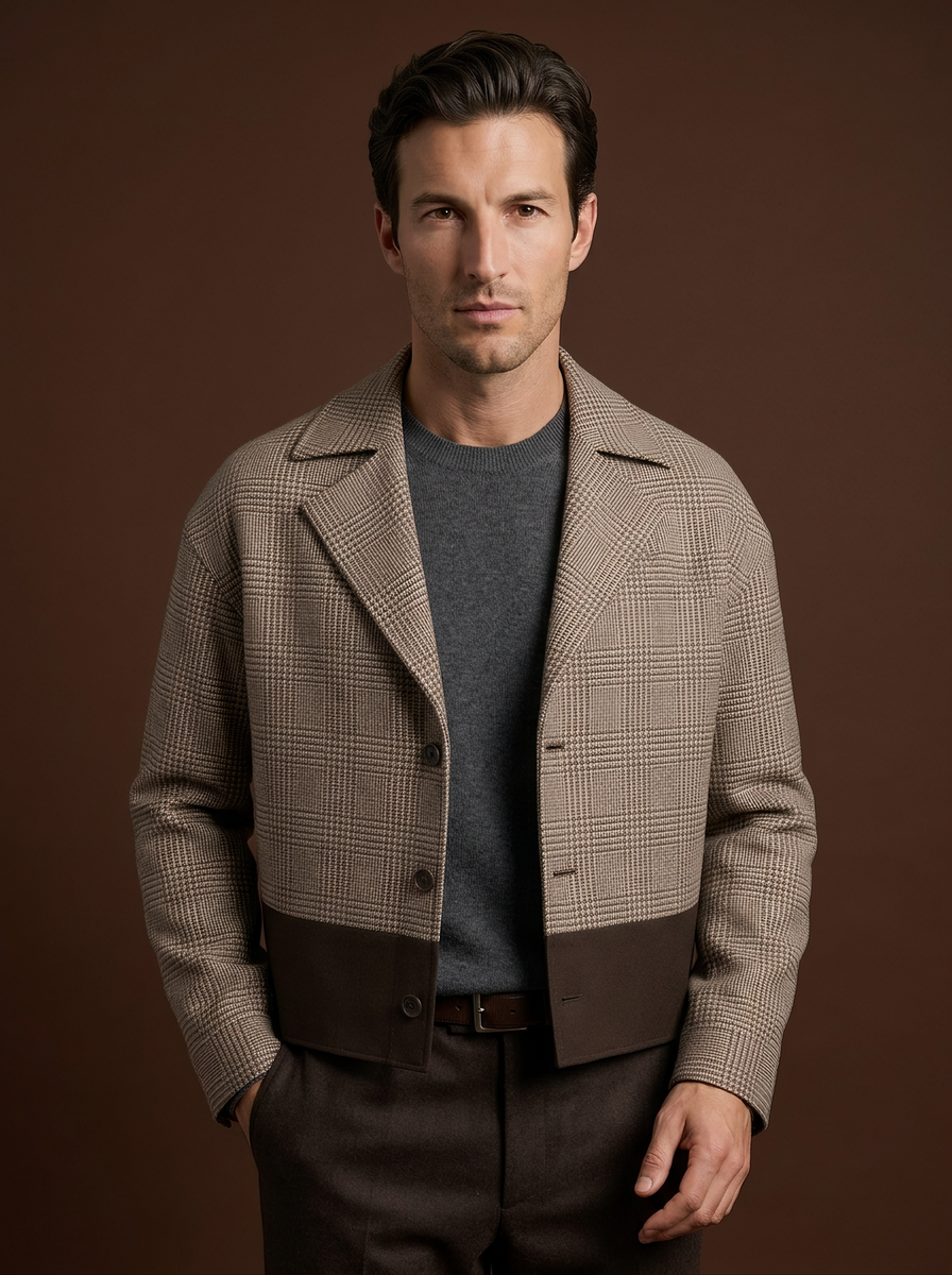 The Columbus custom blazer — 26AWMSJ003, fabric DEB516A — view 1