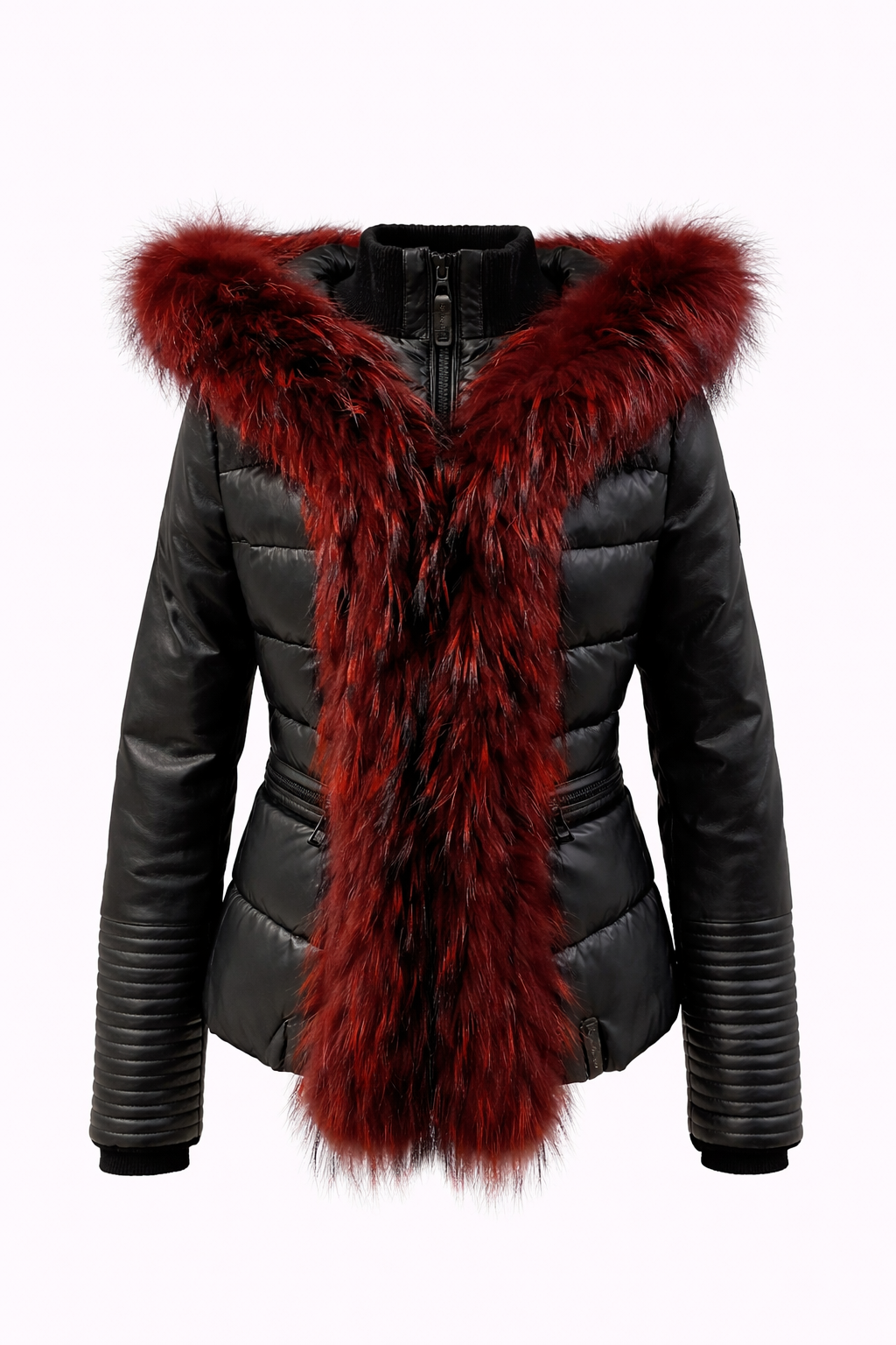 三連休値下げ中！！ FUGA fur design jacket ACRO TOKYO][FUGA] Faux Shearling N2B Jacket with Fur Trim