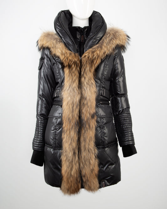 GELLERY Down Jacket With Fur Trim