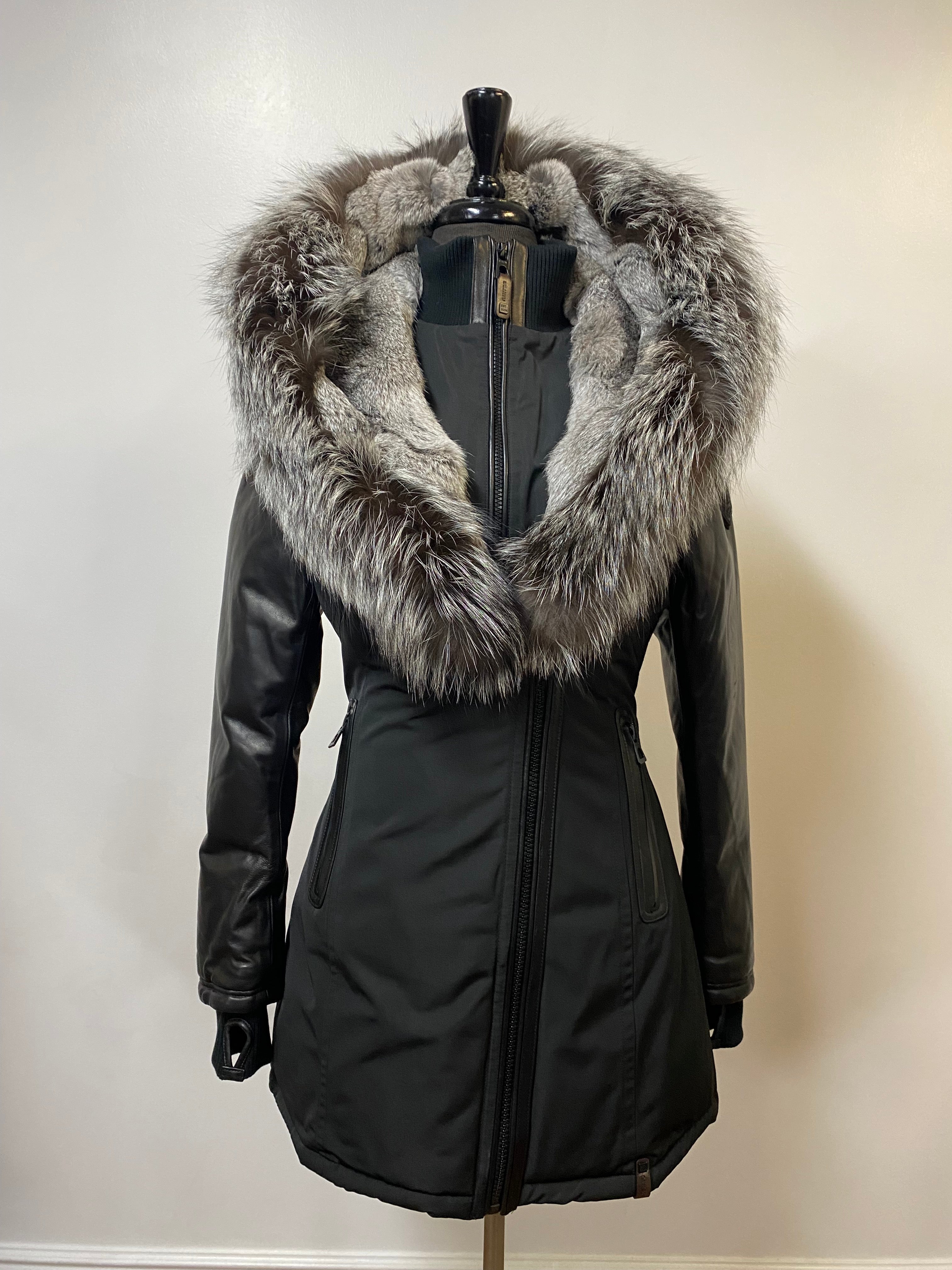 Grace down parka 2025 with fur trim