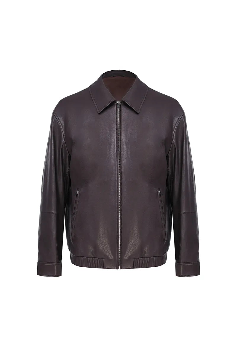 The Prince leather jacket front view