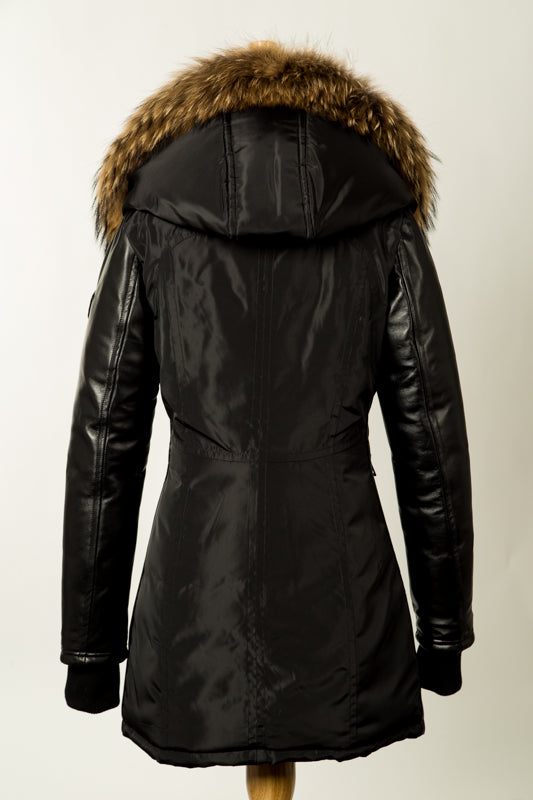 GRACE Leather Sleeved Down Parka