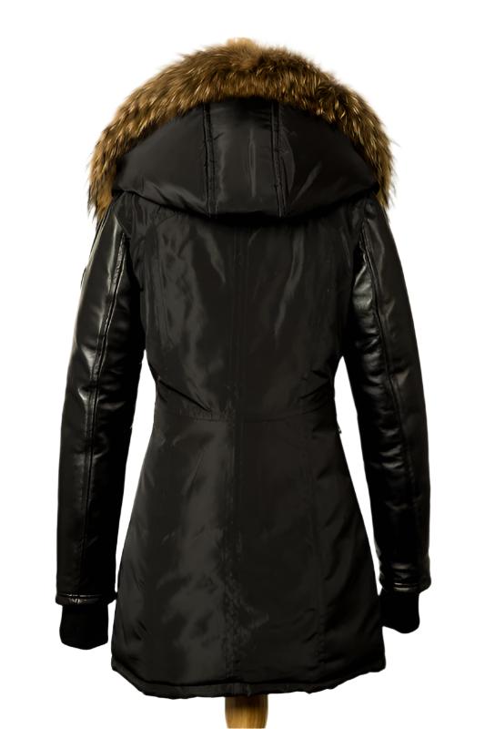 GRACE Leather Sleeved Down Parka