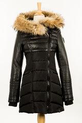 SILVIA Leather Sleeved Down Parka: A Timeless Icon of Winter Elegance