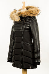 SILVIA Leather Sleeved Down Parka: A Timeless Icon of Winter Elegance