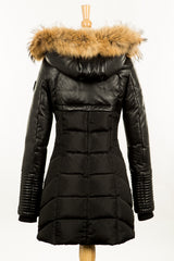 SILVIA Leather Sleeved Down Parka: A Timeless Icon of Winter Elegance