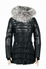 SILVIA Leather Sleeved Down Parka: A Timeless Icon of Winter Elegance