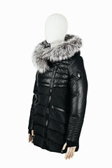 SILVIA Leather Sleeved Down Parka: A Timeless Icon of Winter Elegance