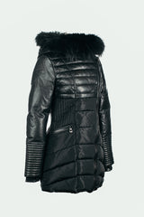 SILVIA Leather Sleeved Down Parka: A Timeless Icon of Winter Elegance