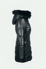 SILVIA Leather Sleeved Down Parka: A Timeless Icon of Winter Elegance