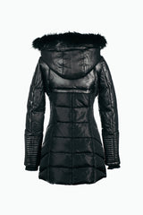 SILVIA Leather Sleeved Down Parka: A Timeless Icon of Winter Elegance