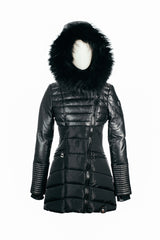 SILVIA Leather Sleeved Down Parka: A Timeless Icon of Winter Elegance