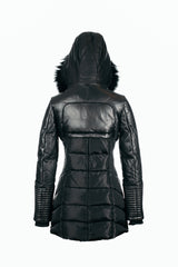 SILVIA Leather Sleeved Down Parka: A Timeless Icon of Winter Elegance