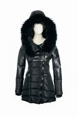 SILVIA Leather Sleeved Down Parka: A Timeless Icon of Winter Elegance