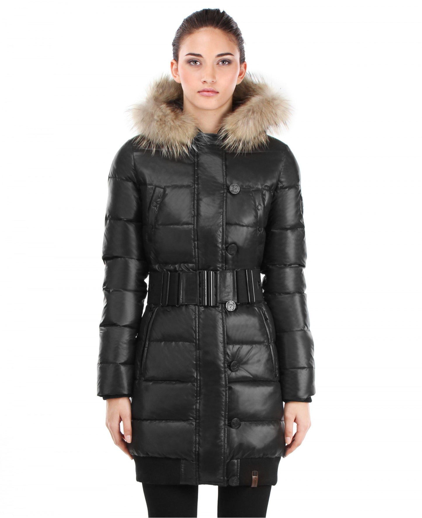 Diana Down Coat With Fur Trim - Dejavu NYC