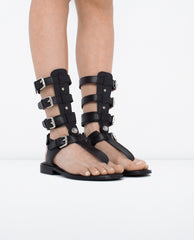 Renews Leather Gladiator Sandal - Dejavu NYC